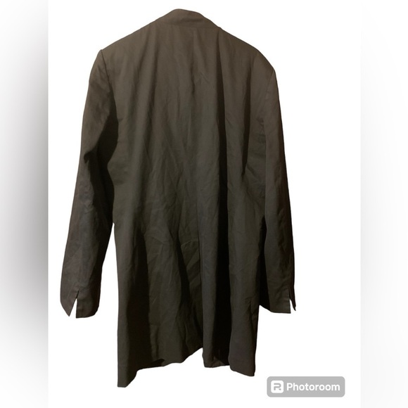 EUC Elie Tahari trench coat Large, snap closures with mandarin collar 99% cotton - Picture 7 of 8